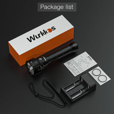 Wurkkos DL70 Tauchlampe, 13000 Lumen Tauchen Taschenlampe, 4*XHP50.2 (3V) LEDs Unterwasser Taschenla