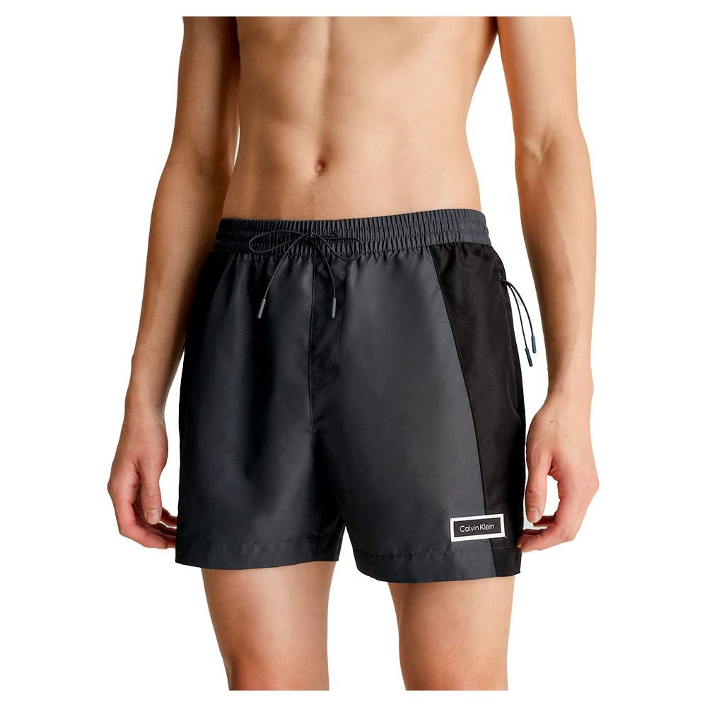 Calvin Klein Herren Medium Drawstring-Block Medium Drawstring M Grau (Oil Grey), M Grau (Oil Grey)