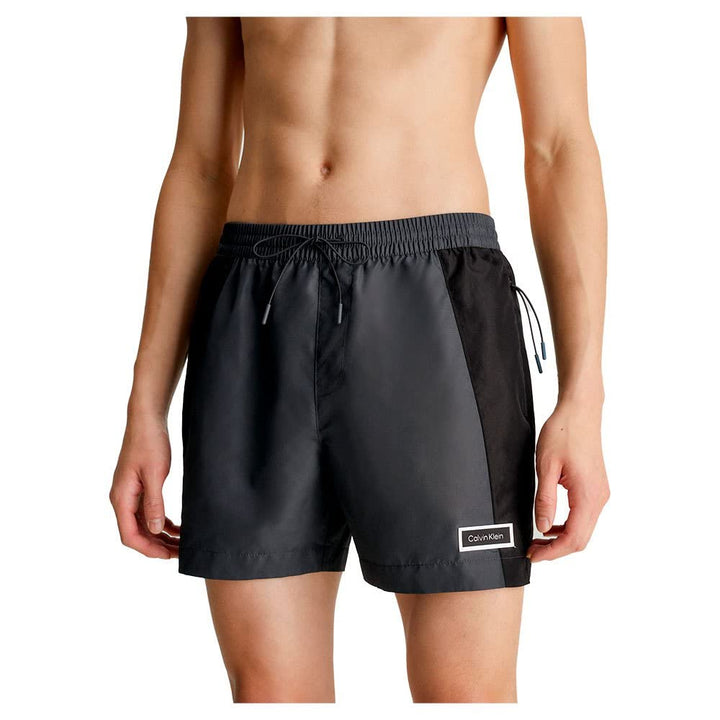 Calvin Klein Herren Medium Drawstring-Block Medium Drawstring M Grau (Oil Grey), M Grau (Oil Grey)