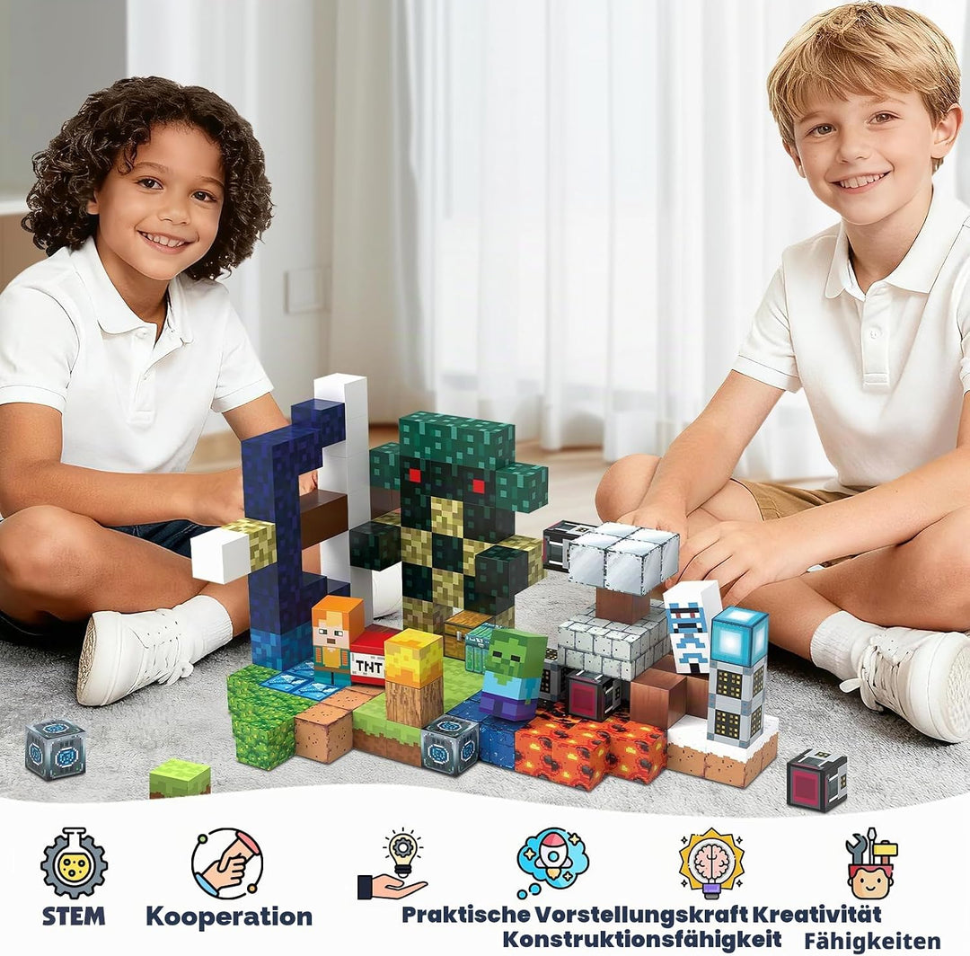 150 Teile Magnetische Bausteine, Baue Magnet 3D Pfeil und Bogen Bausteine Spielzeug für Kinder, Krea