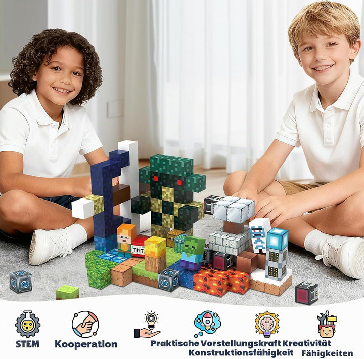 150 Teile Magnetische Bausteine, Baue Magnet 3D Pfeil und Bogen Bausteine Spielzeug für Kinder, Krea