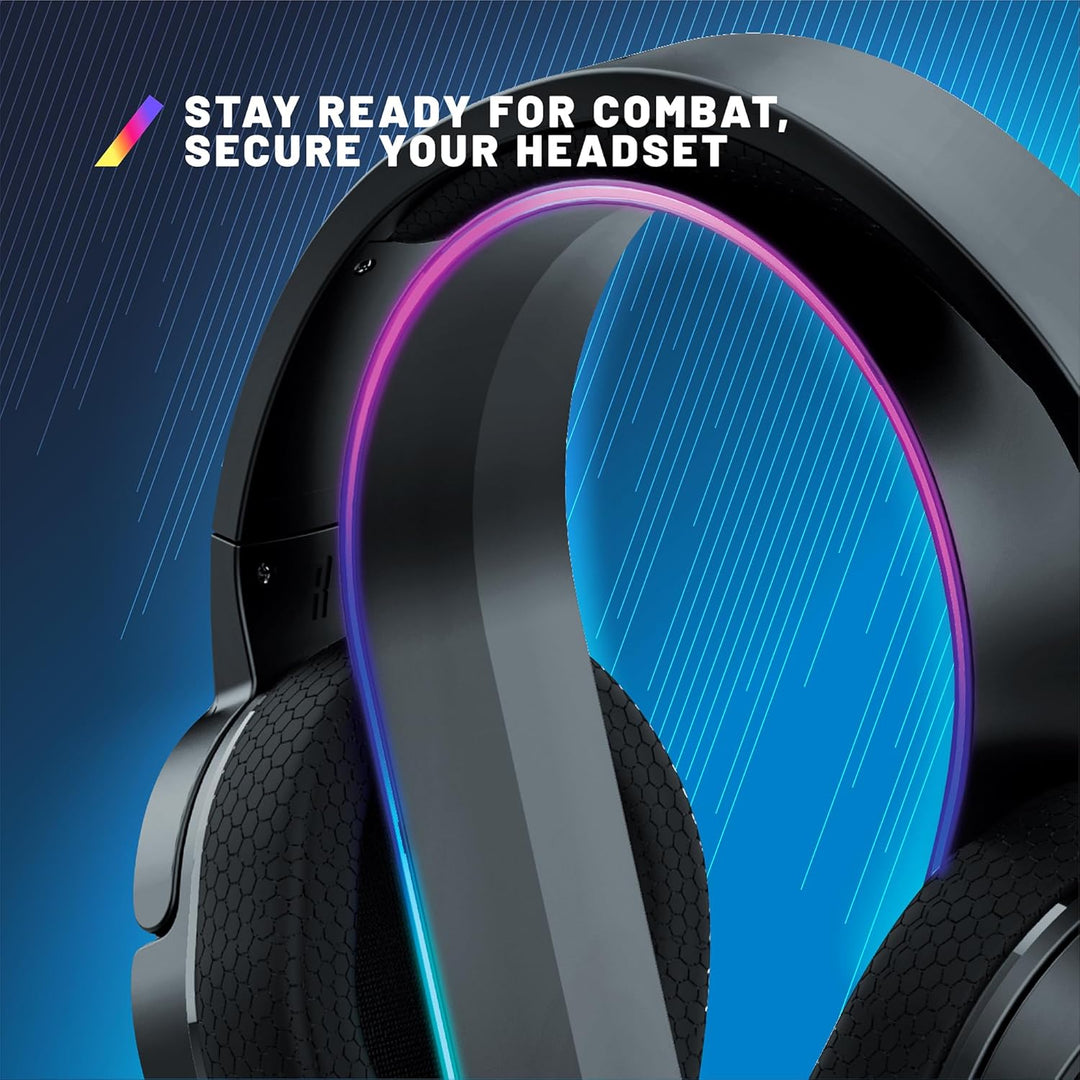 Stealth LED Light Up Gaming Headset Ständer in Schwarz für PS4, PS5, Xbox, Switch und PC - USB-betri