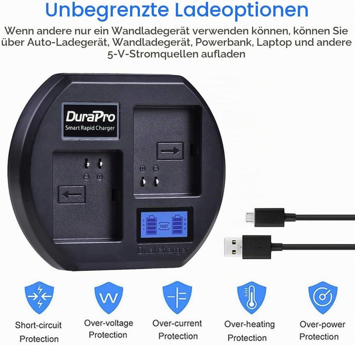 DuraPro LCD Dual Akku Ladegerät Ladestation für Arlo Pro, Arlo Security Light, Arlo Pro 2 & Arlo Go