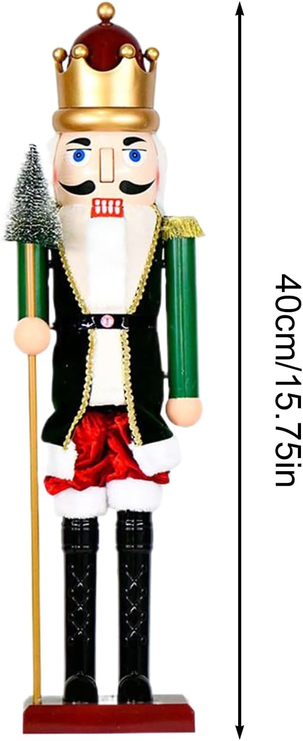 Nussknacker-Figuren, 40 cm, Feiertagssoldat mit Licht &amp; Musik für Weihnachten, Festliche beleuchtete