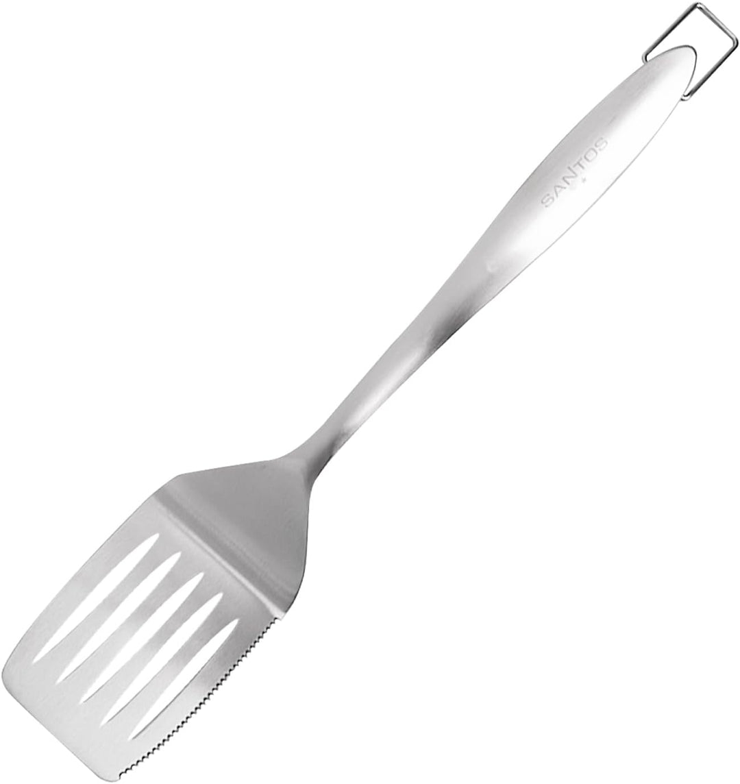 SANTOS Präzisions Edelstahl Grillbesteck-Set 2-TLG - Grillzange & Grillwender - 2er BBQ Geschenkset