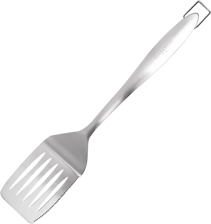 SANTOS Präzisions Edelstahl Grillbesteck-Set 2-TLG - Grillzange & Grillwender - 2er BBQ Geschenkset