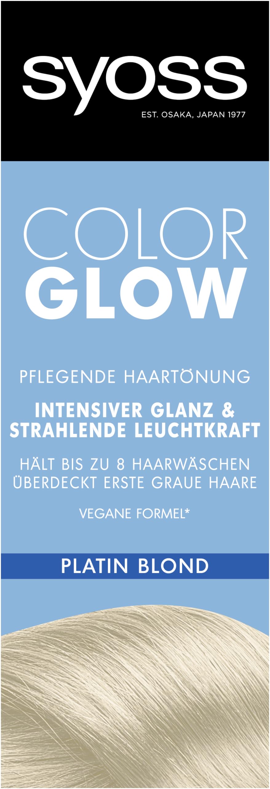 Syoss Color Glow Pflegende Haartönung Platin Blond (1x 100 ml), semi-permanente Coloration für strah