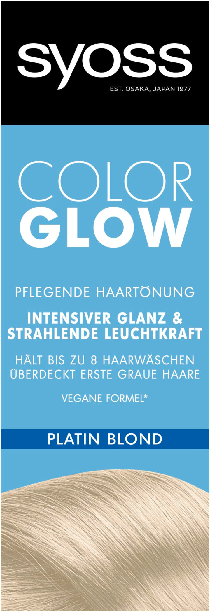 Syoss Color Glow Pflegende Haartönung Platin Blond (1x 100 ml), semi-permanente Coloration für strah