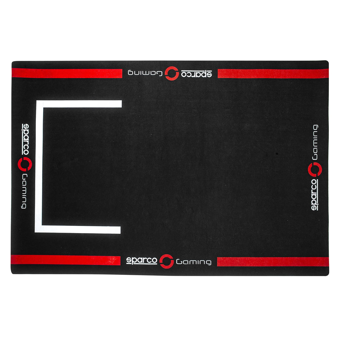 Sparco Cockpit-Teppich, 180 x 120 mm, Schwarz/Rot