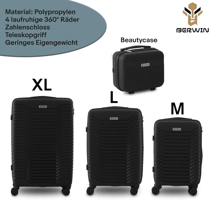 Berwin Reisekoffer aus Polypropylen (PP) Hartschalenkoffer Trolley Koffer Suitcase Luggage Modell Ca