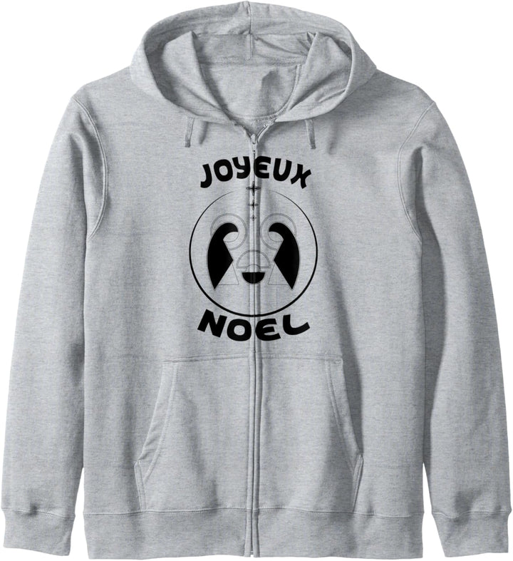 Joyeux Noel Frohe Weihnachten Französisch Sprache Kapuzenjacke