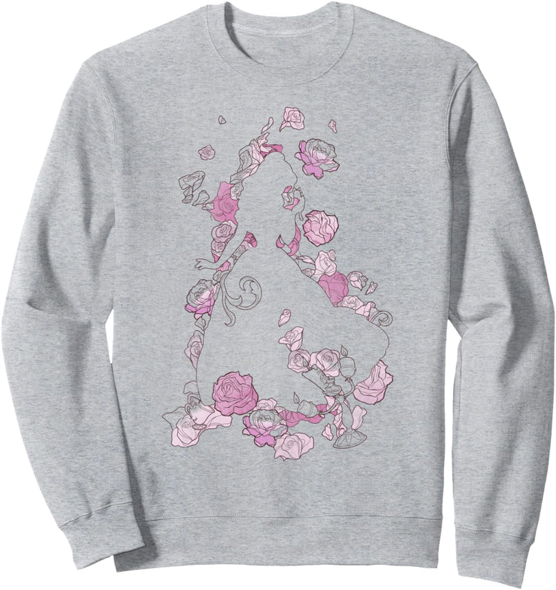 Disney Beauty And The Beast Belle Floral Silhouette Sweatshirt