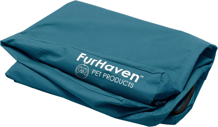 Furhaven Ersatz-Hundebettbezug, wasserabweisend, für drinnen und draussen, Logo-Druck, Oxford-Polyca