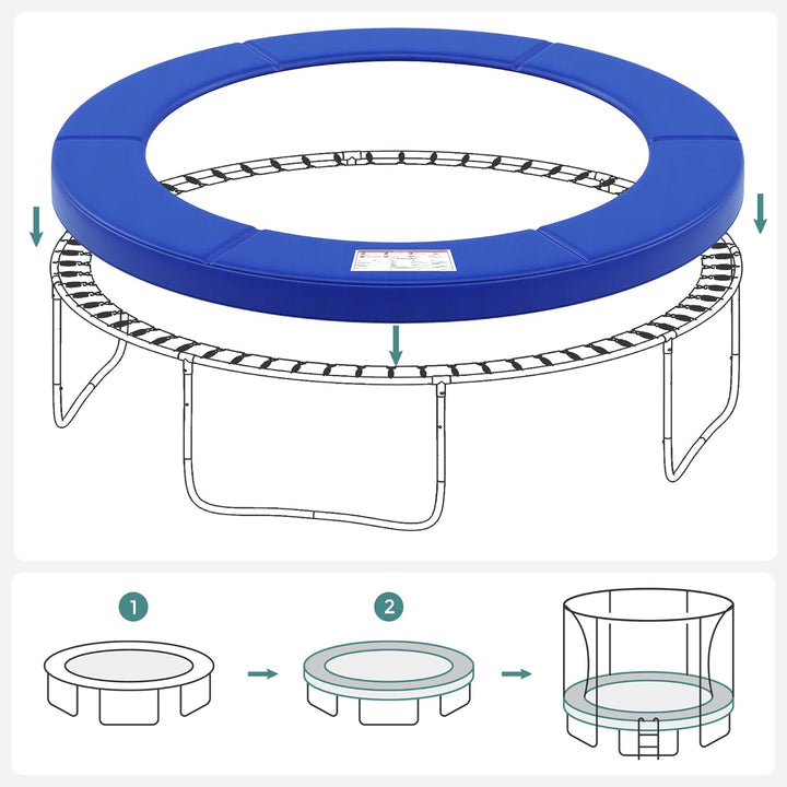 SONGMICS Trampolin Randabdeckung, Ø 183 244 305 366 427 cm, Federabdeckung, Randschutz, Sicherheitsm