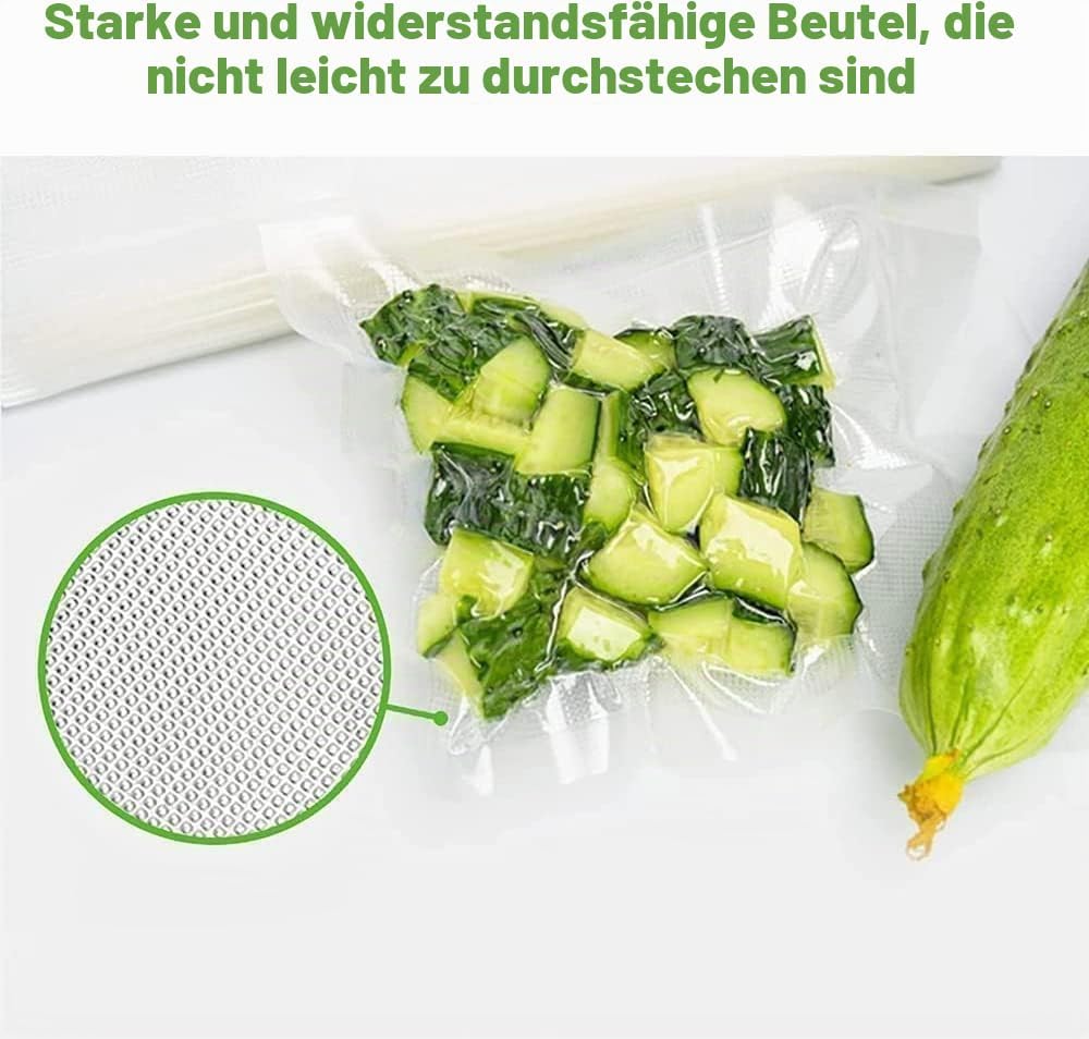 Edihome, Vakuumierbeutel, Set 6 Rollen, 20x300cm + 28x300cm, Sous Vide, BPA frei, nicht Wiederverwen