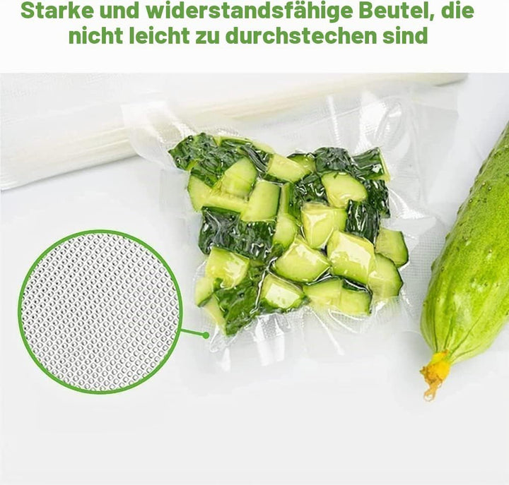 Edihome, Vakuumierbeutel, Set 6 Rollen, 20x300cm + 28x300cm, Sous Vide, BPA frei, nicht Wiederverwen