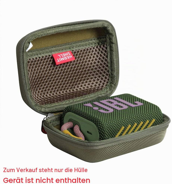 Hermitshell Hartschalen-Reiseetui für JBL Go 4 / JBL GO 3 Wasserfester, tragbarer Lautsprecher (Arme