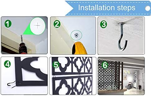 12pcs DIY Raumteiler Bildschirm Kunststoff Hängeleinwand Wandaufkleber Studieren Sitzecke Raumteiler