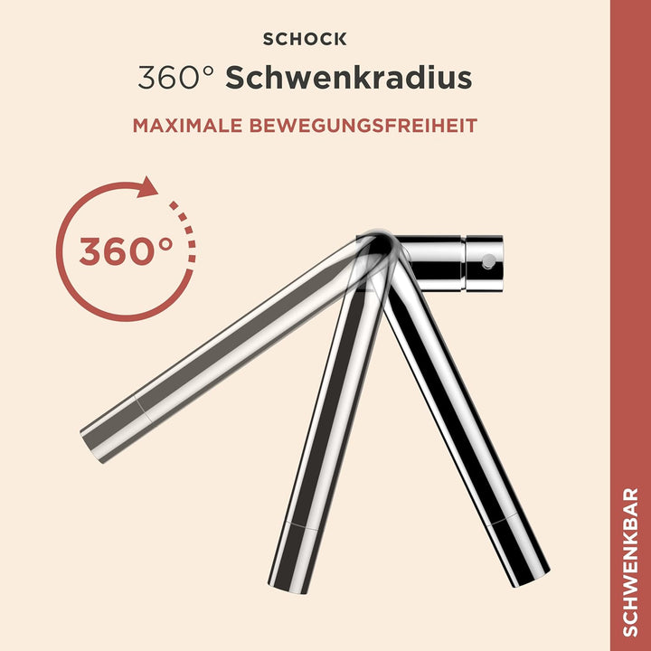 SCHOCK Küchenarmatur EPOS Chrom – Niederdruck Armatur mit Festauslauf und Standard Norm-Anschlüssen