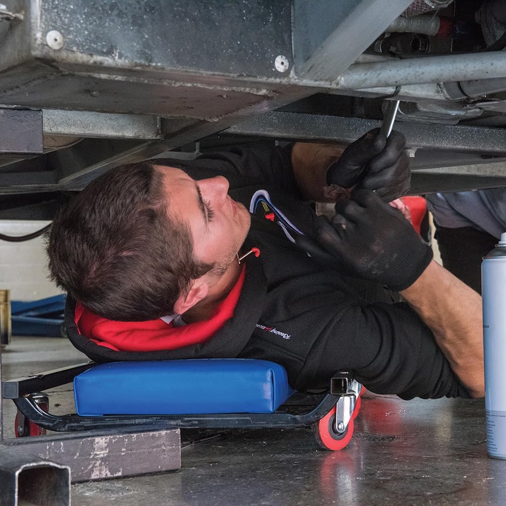 Silverline 783171 Werkstatt-Rollbrett 6 Räder, Blau , Schwarz