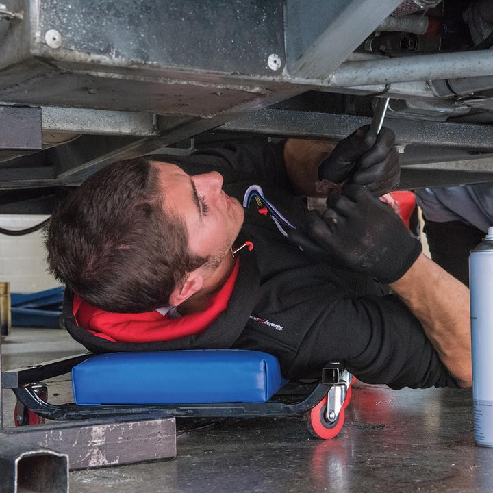 Silverline 783171 Werkstatt-Rollbrett 6 Räder, Blau , Schwarz