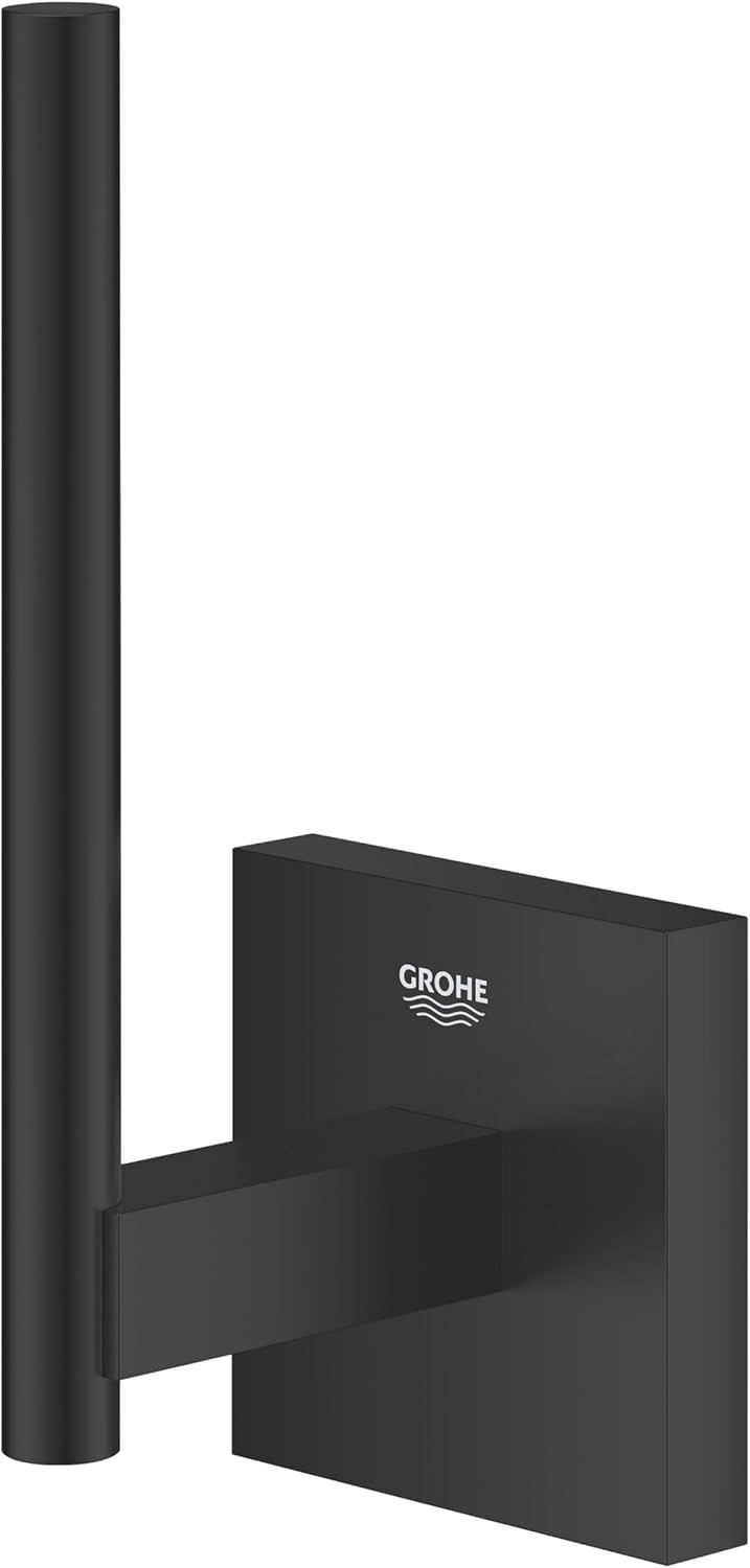 GROHE Start Cube, Ersatzrollenhalter WC zur Aufbewahrung ohne Bohren (Ersatz Klopapierhalter klebbar