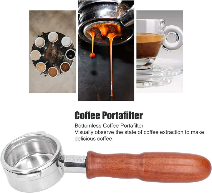 304 Edelstahl Bodenloser Siebträger Kaffeefilterhalter für La Marzocco 58mm