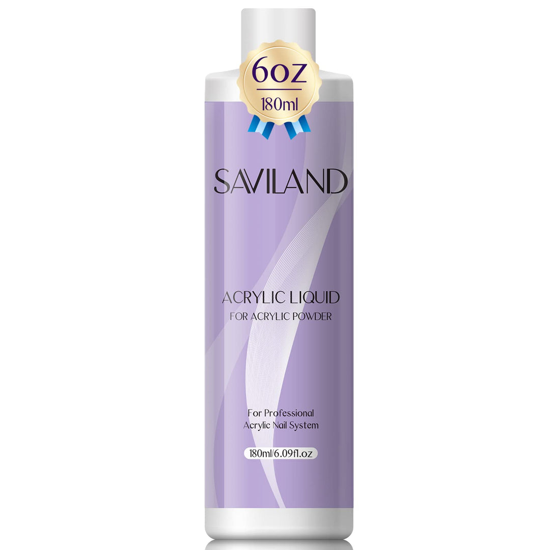 Saviland Acryl Liquid für Nägel 180ML: EMA Acryl Liquid für Acrylpulver Acryl Pinsel Non-Yellowing A