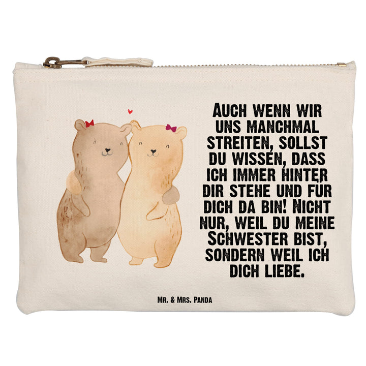 Mr. &amp; Mrs. Panda Schminktasche Bären Schwestern Grösse M - Geschenk, Sister, Geschwisterliebe, Zwill
