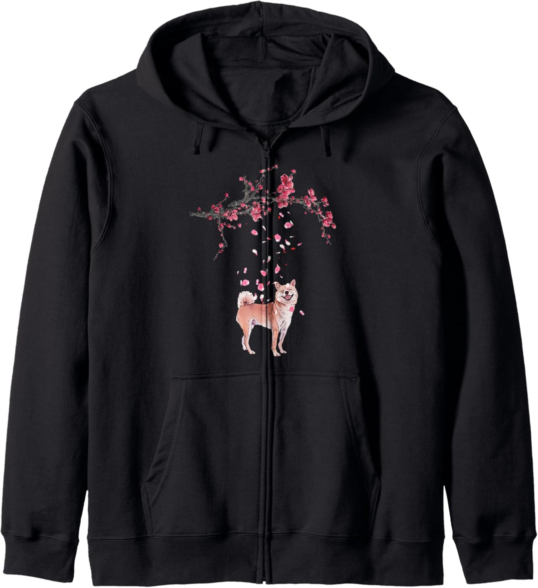 Shiba Inu Dog Cherry Blossom Art Gift Kapuzenjacke