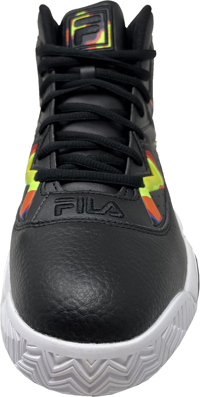 FILA Herren Leichte Basketball Mittelhohem Schaft Sneaker 43.5 EU Schwarz Rot Orange Fila Red, 43.5