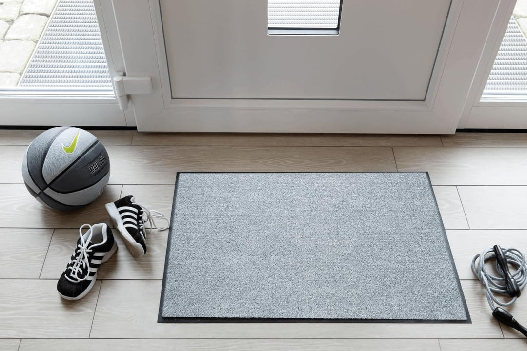 Salonloewe Fussmatte waschbar, Silbergrau, 50x75 cm - (SLU6020-50X75)