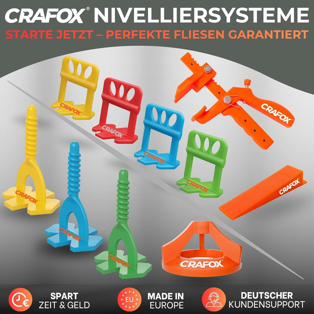 CRAFOX Nivellierzange – nur 219g schwer – Schonendes Kunststoffgehäuse – Metallverstärkter Kern – Le
