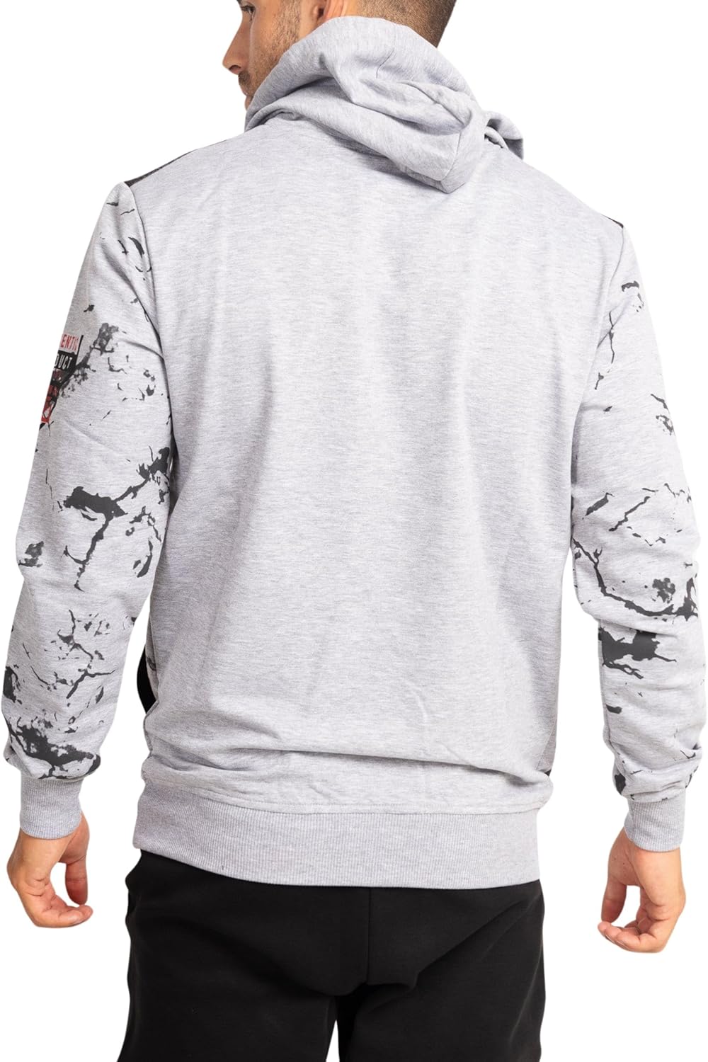 Subliminal Mode Herren-Kapuzen-Sweatshirt, langärmlig, zweifarbig, mit Tasche, lässiger Stil, Basic,