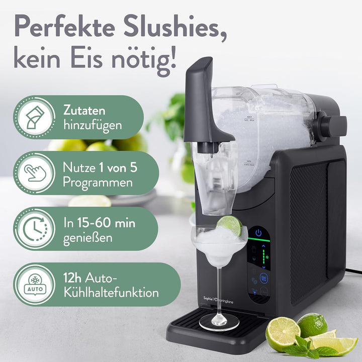Springlane 2 Liter Slush Maschine inkl. Rezeptbuch, 5-in-1 Slushie Maschine für Slushies, Cocktails,