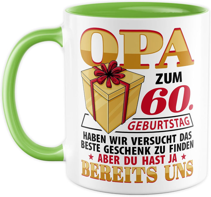 Tasse Grossvater Geschenk Opa zum 60. Geburtstag haben wir versucht das beste Geschenk zu finden, ab