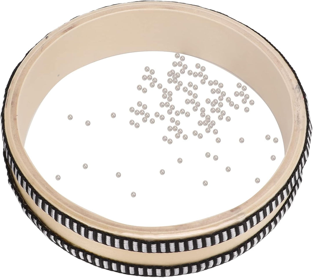 Asixxsix Ocean Drum, 6,1 Zoll Kleine Tragbare Sea Drum Wave Bead Handtrommel mit Ahornholzschale Oce