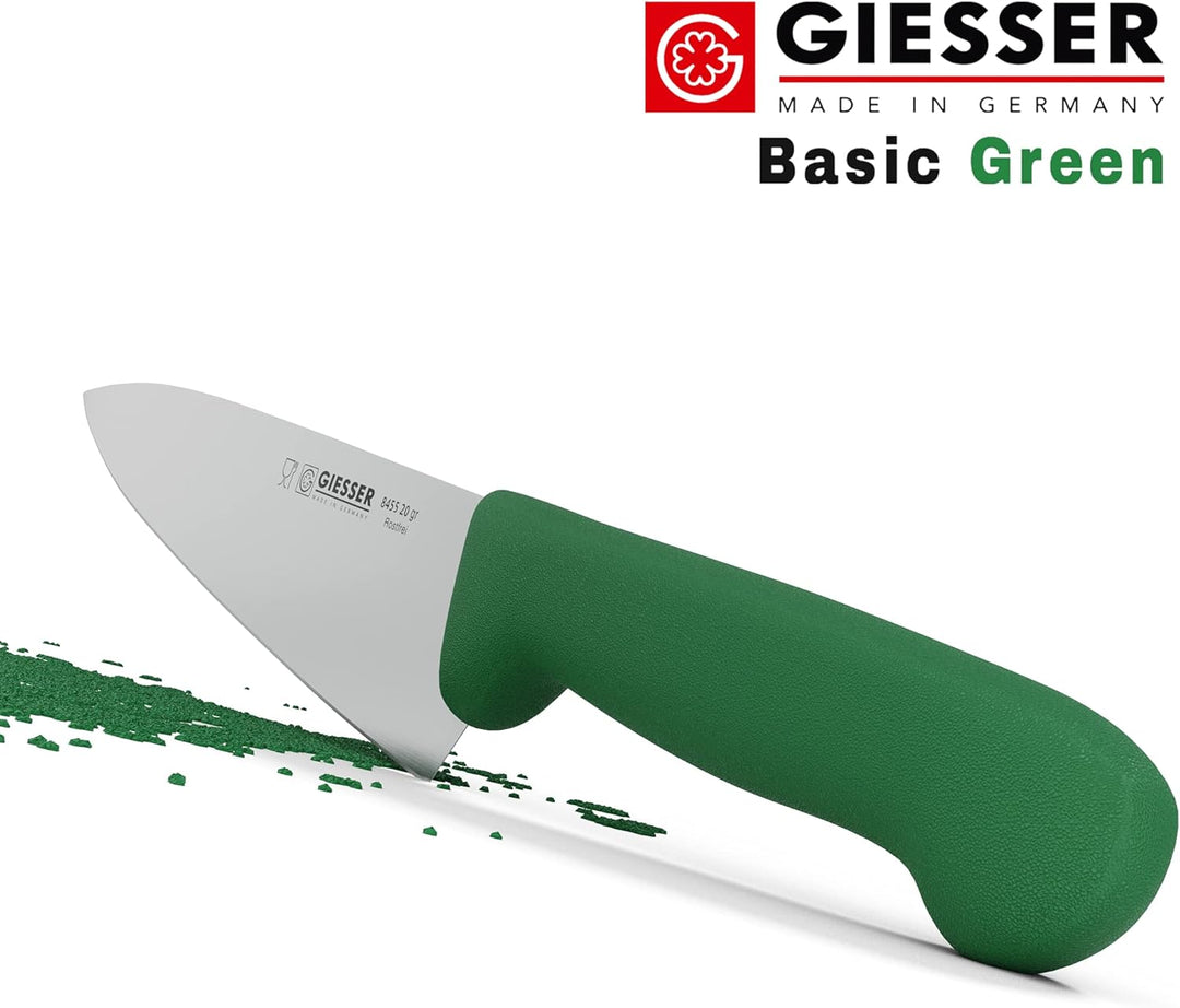 Giesser seit 1776 - Made in Germany - Kochmesser grün, Basic Green, Klinge 20 cm, rutschfest, scharf