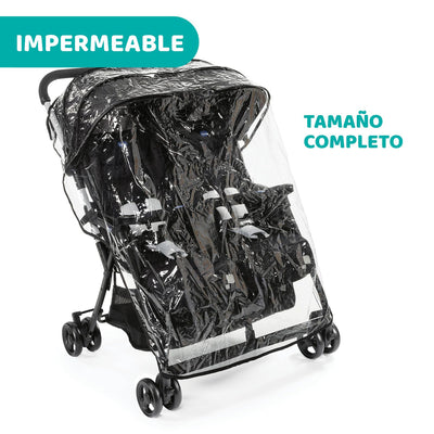 Chicco OHlalà Twin Geschwisterwagen von Geburt bis 15 kg, Kinderwagen für Zwillinge und Geschwister,