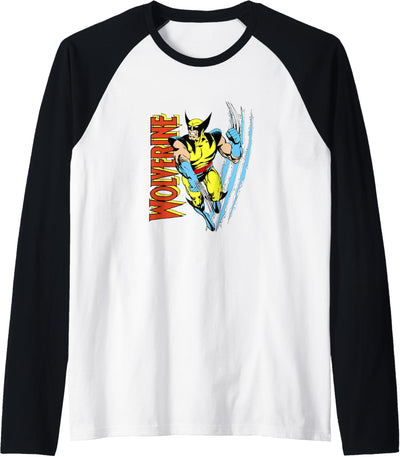 Marvel X-Men Wolverine Vintage Claw Slice Raglan