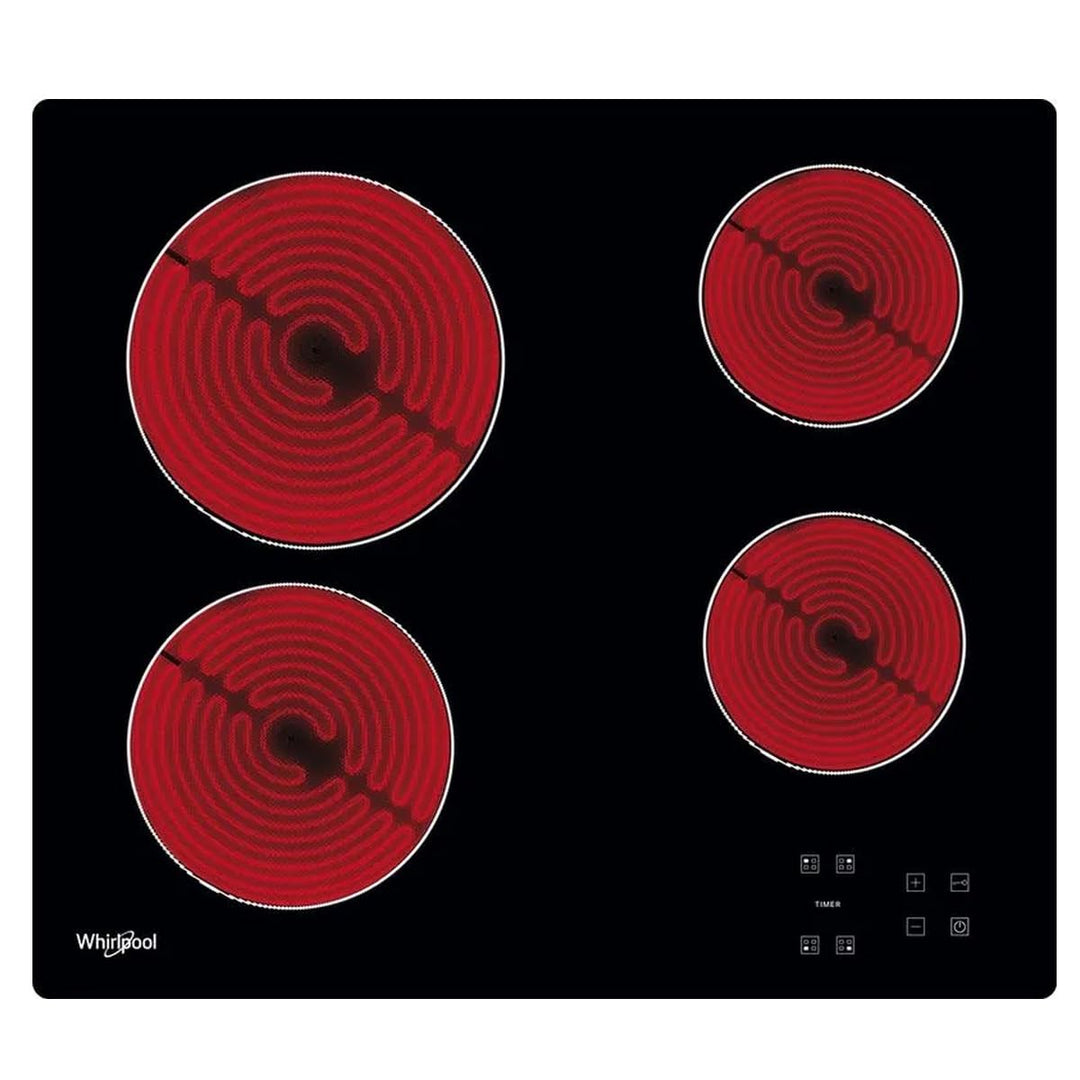 Whirlpool AKT 8090/NE hobs Kochfeld, Glaskeramik, Touchbedienung, 6200 W, Schwarz