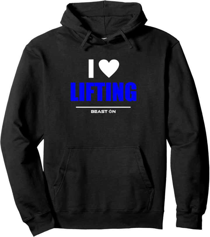 I Love Lifting Blue Gym Fitness Bodybuilding Gain Workout Pullover Hoodie