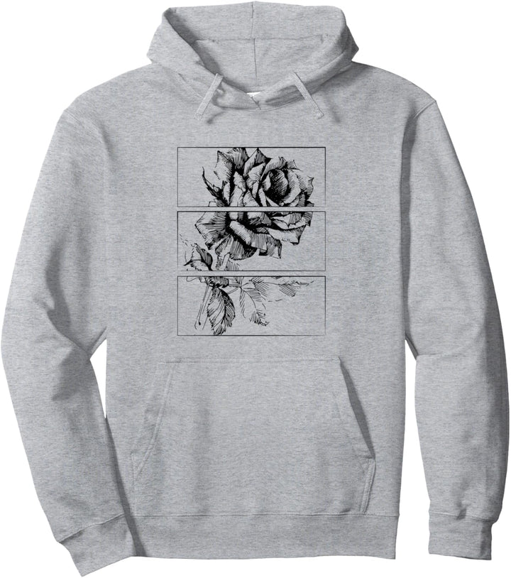 Black Roses Aesthetic Clothing Soft Grunge Clothes Goth Punk Pullover Hoodie