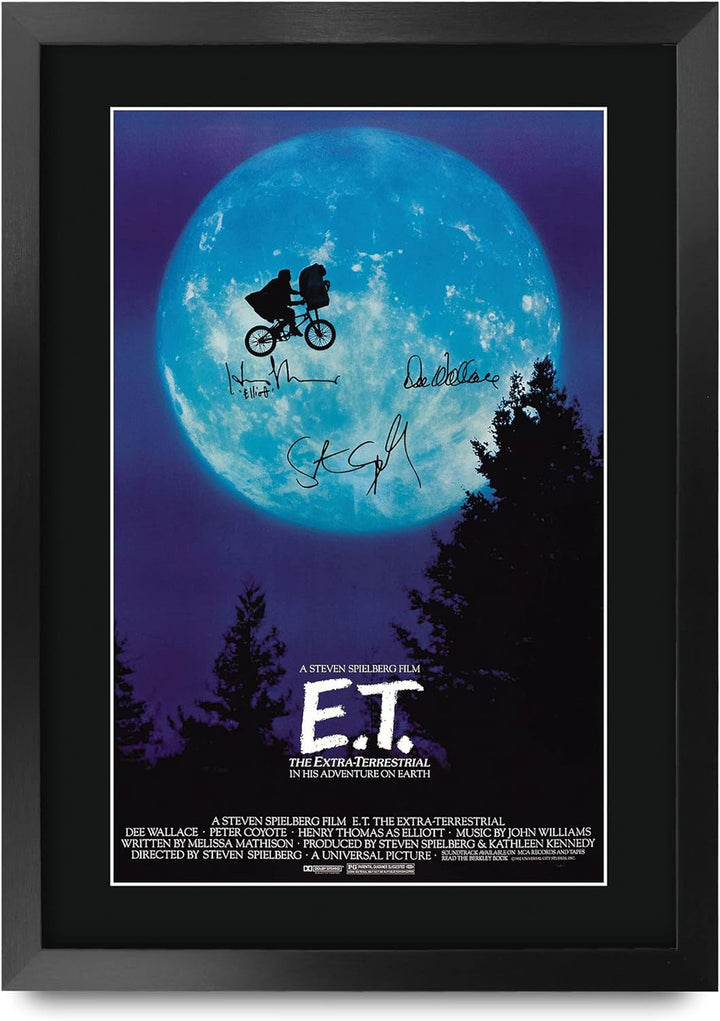 HWC Trading E.T. The Extra-Terrestrial A3 Gerahmte Signiert Gedruckt Autogramme Bild Druck-Fotoanzei