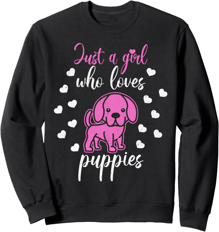 Funny Just A Girl Who Loves Dogs Cute Dog Lovers Sweatshirt