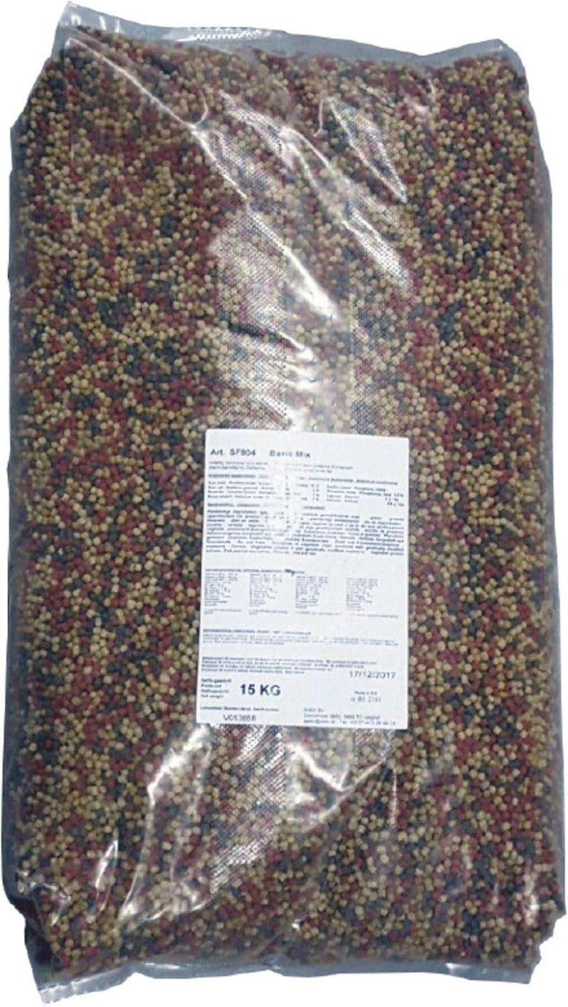 AquaForte Hochwertiges Basis Fischfutter, 15 kg (± 40 Liter), Medium Pellets (6