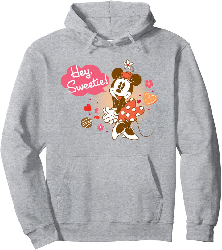 Disney Minnie Mouse Vintage Valentine's Day Hey Sweetie! Pullover Hoodie