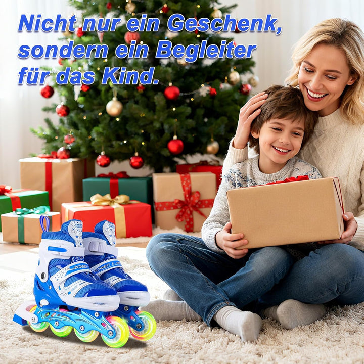JIFAR Inliner Für Kinder Verstellbare Inline Skates mit Beleuchteten Rädern Rollschuhe Outdoor Schuh