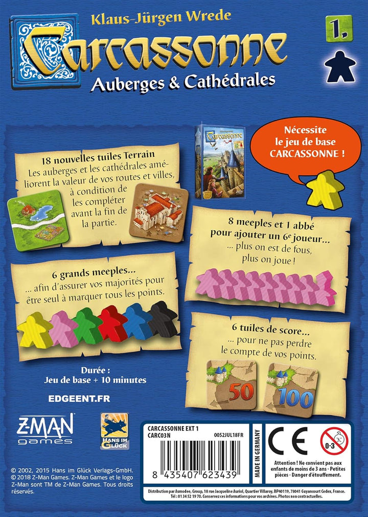 Asmodee Carcassonne Ext. Herbergen & Kathedralen, Ext. Herbergen & Kathedralen