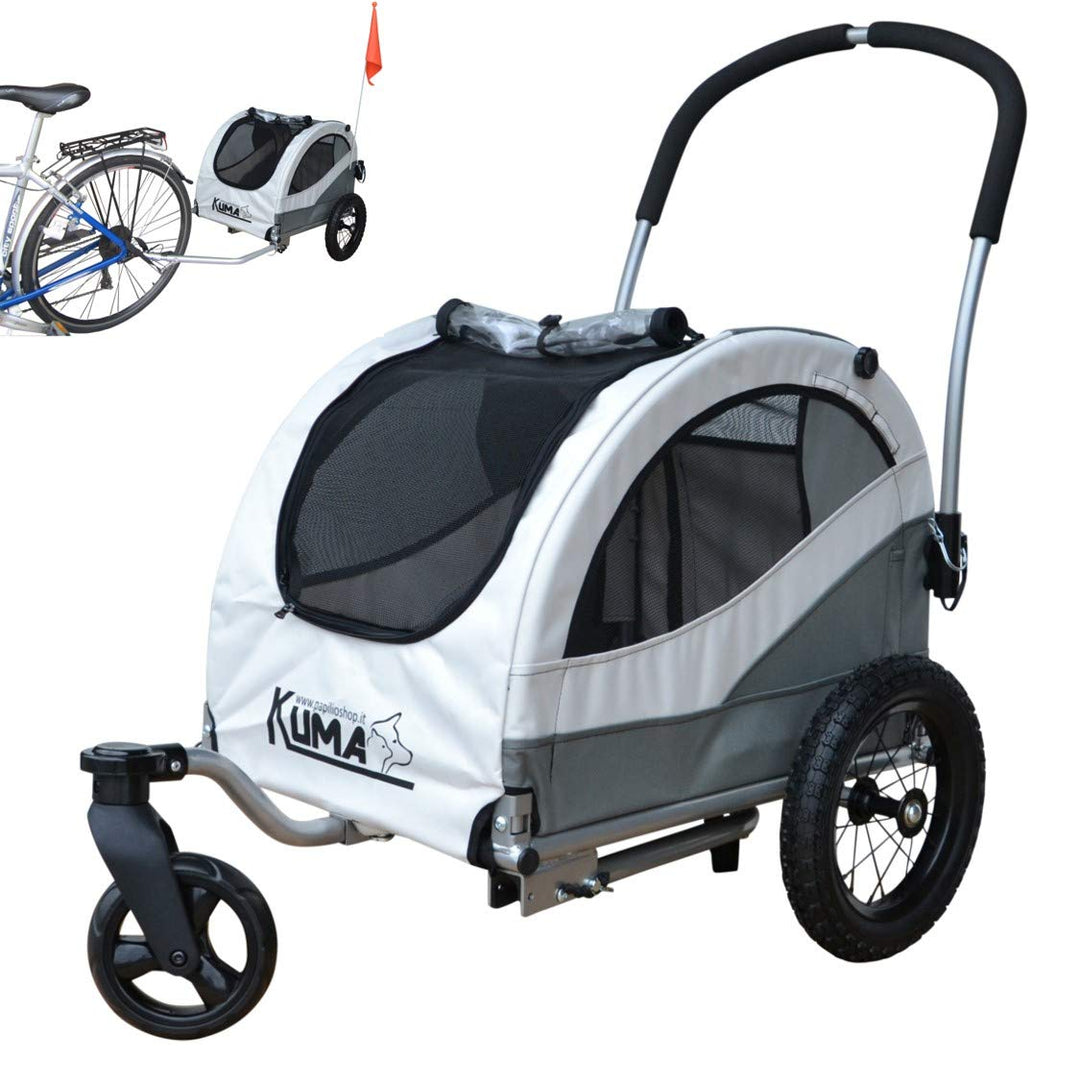 Papilioshop Kuma – Hundeanhänger, Hundewagen, Fahrradanhänger und Buggy für Hunde, Klappbar, Leicht